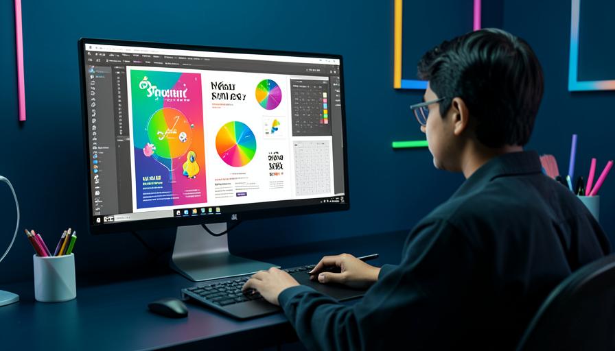 Graphic Designing computer course training at NRK Computer Academy, Benipur